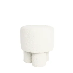 Outlet No name MARCOS Tabouret rond en tissu bouclette ø40cm