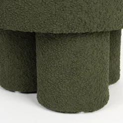 Outlet No name MARCOS Tabouret rond en tissu bouclette ø40cm