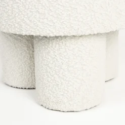 Outlet No name MARCOS Tabouret rond en tissu bouclette ø40cm