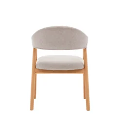Drawer MARINA Lot de 2 fauteuils de table en tissu et bois