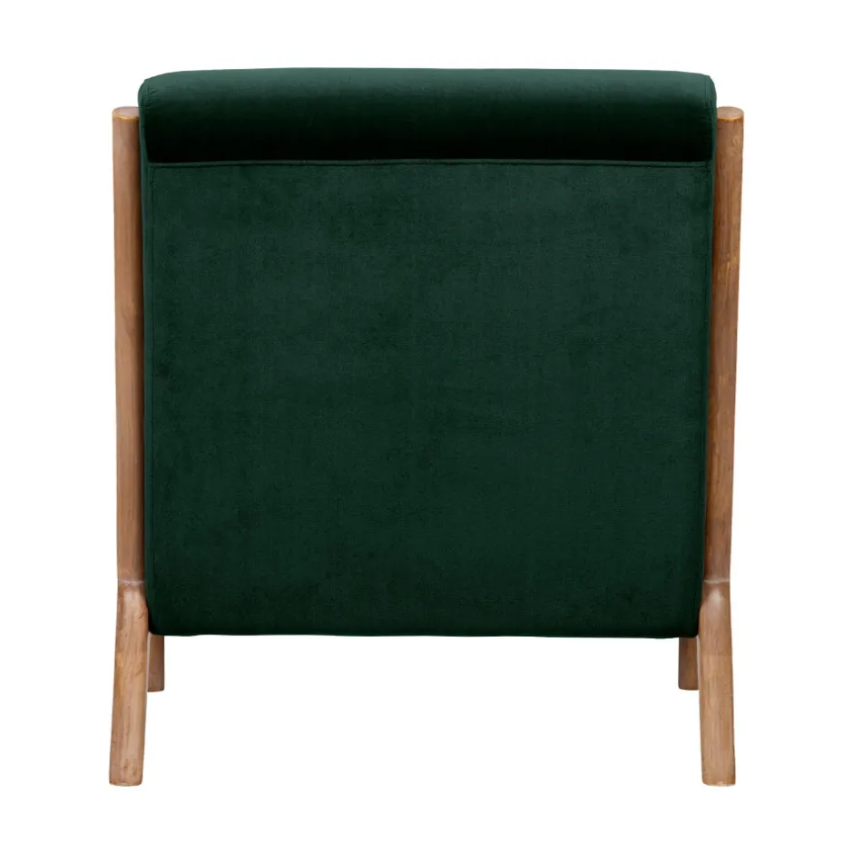 Sale Woood MARK Fauteuil en bois et velours