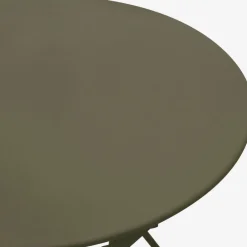 Outlet Drawer MARSEILLE Ensemble table de jardin pliante ronde bistrot et 2 chaises en métal