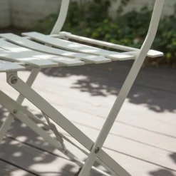Outlet Drawer MARSEILLE Ensemble table de jardin pliante ronde bistrot et 2 chaises en métal