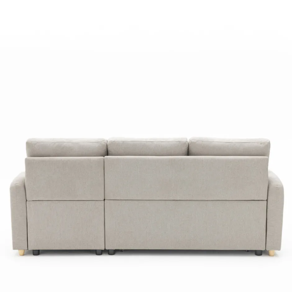 Online Drawer MATERA Canapé d'angle réversible convertible 3 places en tissu avec coffre