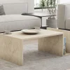 Discount Drawer MAX Table basse avec porte magazines effet travertin