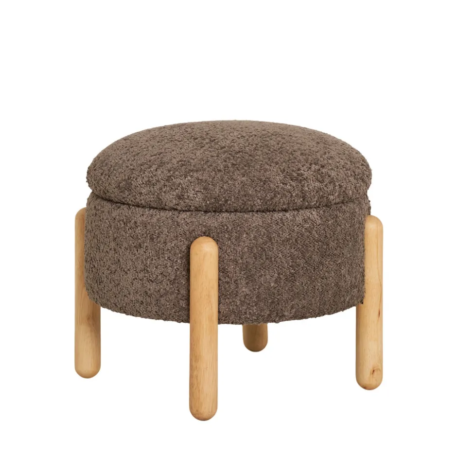 Best House Nordic MEDAS Pouf rond en tissu ø45cm