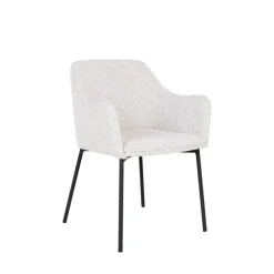 Sale House Nordic MELILLA Lot de 2 fauteuils de table en tissu bouclette et métal