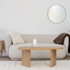 Online House Nordic MELO Table basse organique en bois 100x50cm