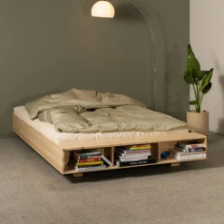 Clearance Karup Design MERGE Lit avec rangement en bois 140x200cm