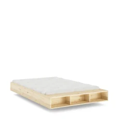 Clearance Karup Design MERGE Lit avec rangement en bois 140x200cm