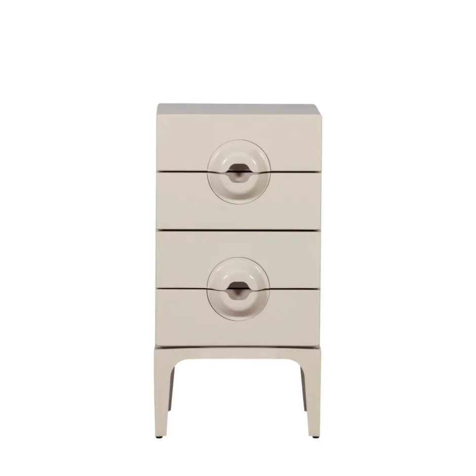 Best Woood MERGE Petit meuble de rangement 4 tiroirs en bois et métal H89cm