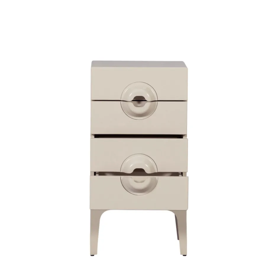 Best Woood MERGE Petit meuble de rangement 4 tiroirs en bois et métal H89cm