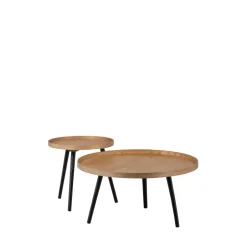 Hot Woood MESA Table d'appoint ronde en bois ø45cm