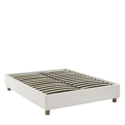 Outlet No name MILLO Lit coffre en tissu bouclette 160x200cm