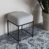 Online No name MILOU Tabouret carré en tissu et métal