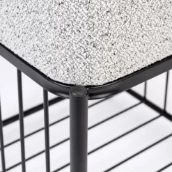 Online No name MILOU Tabouret carré en tissu et métal