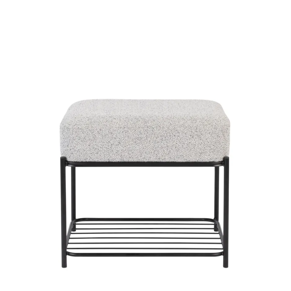 Sale No name MILOU Tabouret rectangulaire en tissu et métal