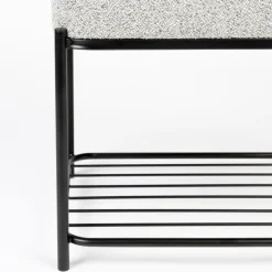 Sale No name MILOU Tabouret rectangulaire en tissu et métal