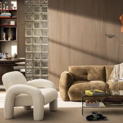 Best Drawer MIO Fauteuil en tissu bouclette