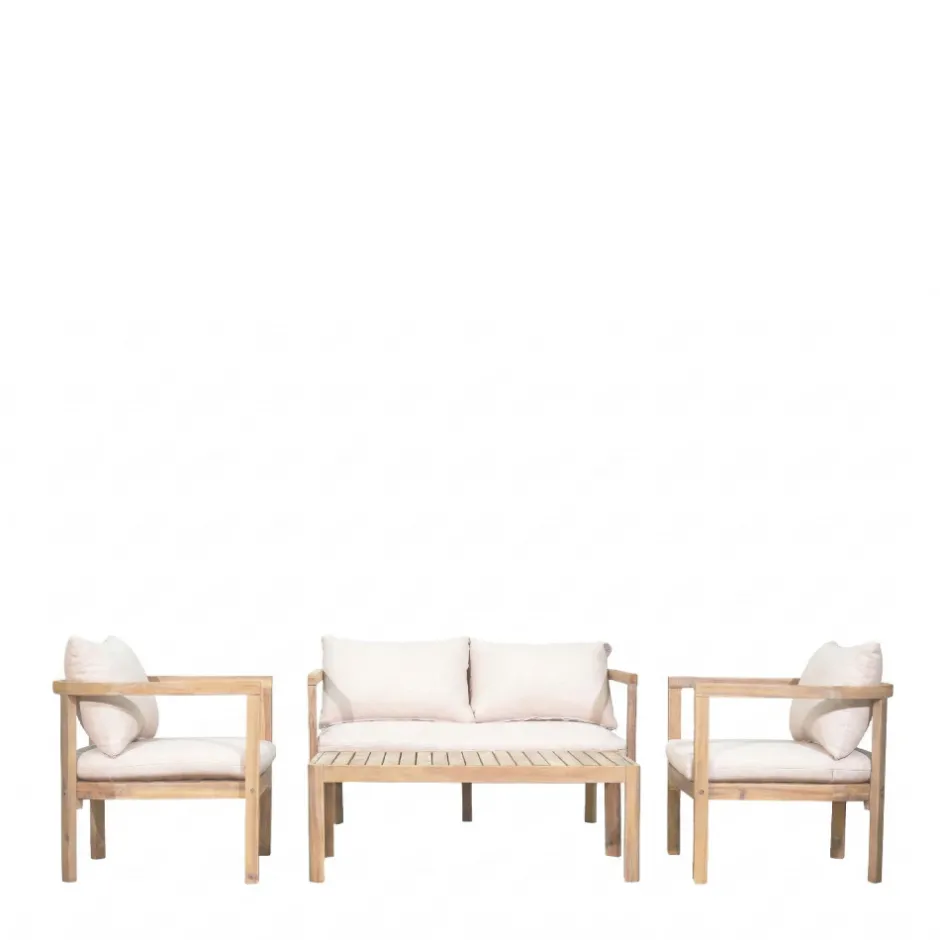 Drawer MIRANA Salon de jardin 4 personnes en bois d'acacia