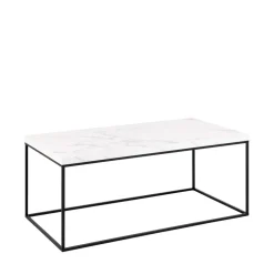 Online Drawer MIXO Table basse en effet marbre et métal 110x55cm