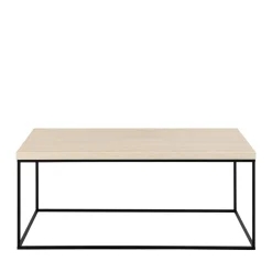 Clearance Drawer MIXO Table basse en effet travertin et métal 110x50cm