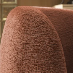 Drawer MO Fauteuil rond en tissu chenille