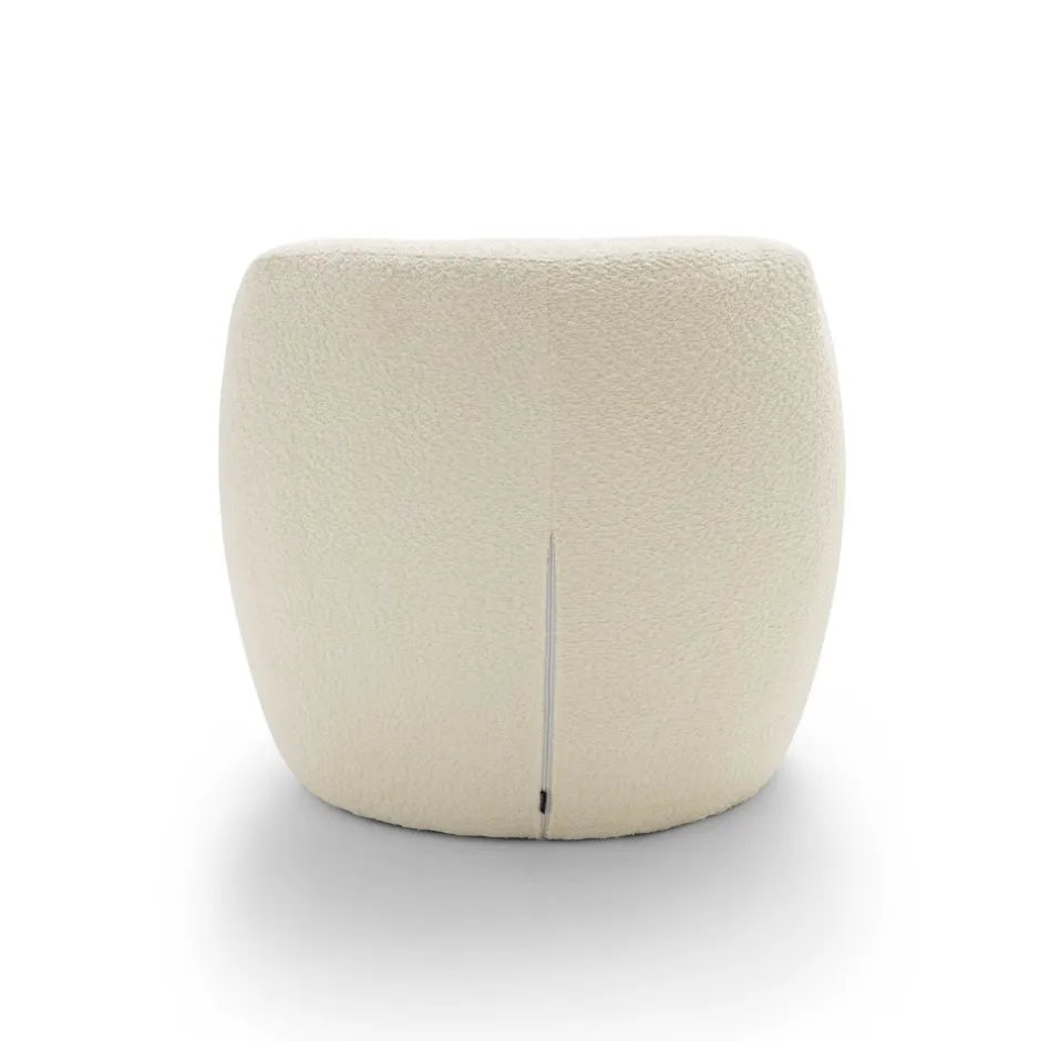 Outlet Drawer MO Fauteuil rond en tissu bouclette