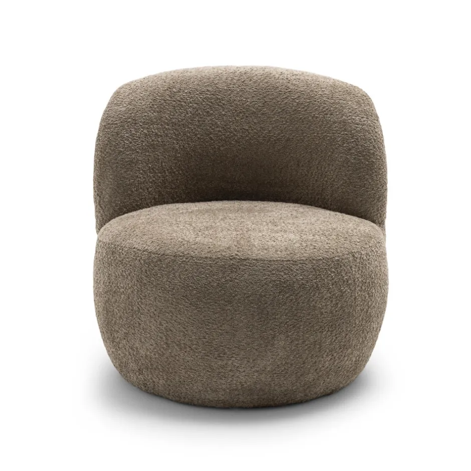 Outlet Drawer MO Fauteuil rond en tissu bouclette