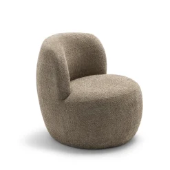 Outlet Drawer MO Fauteuil rond en tissu bouclette