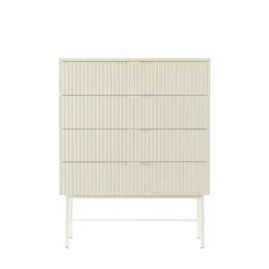 New Drawer MOLLY Commode 4 tiroirs en bois et métal L79cm