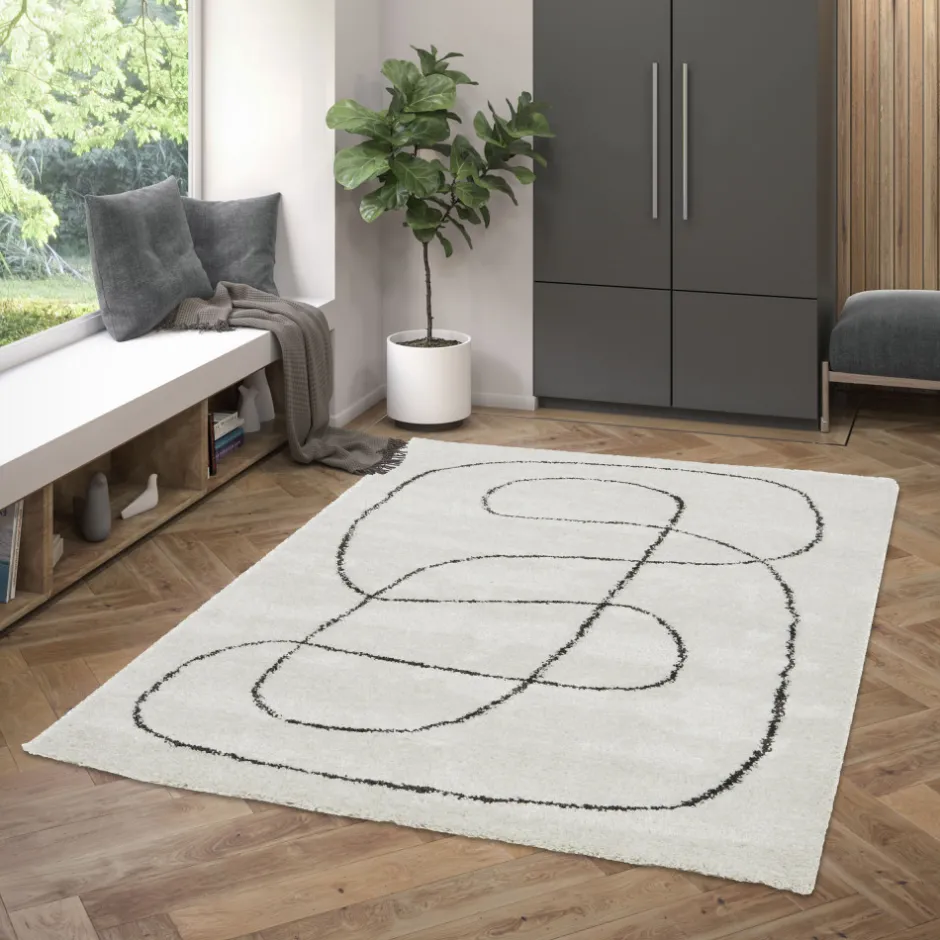 Discount Drawer MONA Tapis contemporain à motif organique