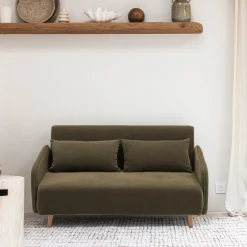 New Drawer MONICA Canapé convertible 2 places en tissu chenille L140cm
