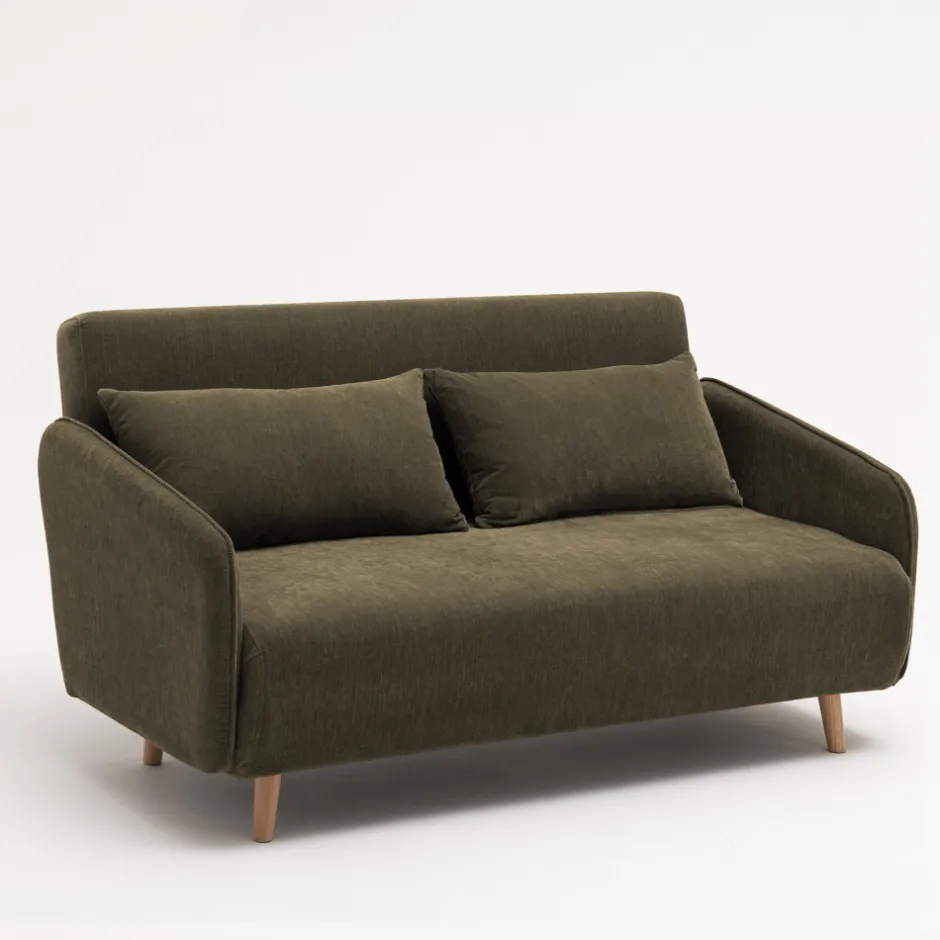New Drawer MONICA Canapé convertible 2 places en tissu chenille L140cm