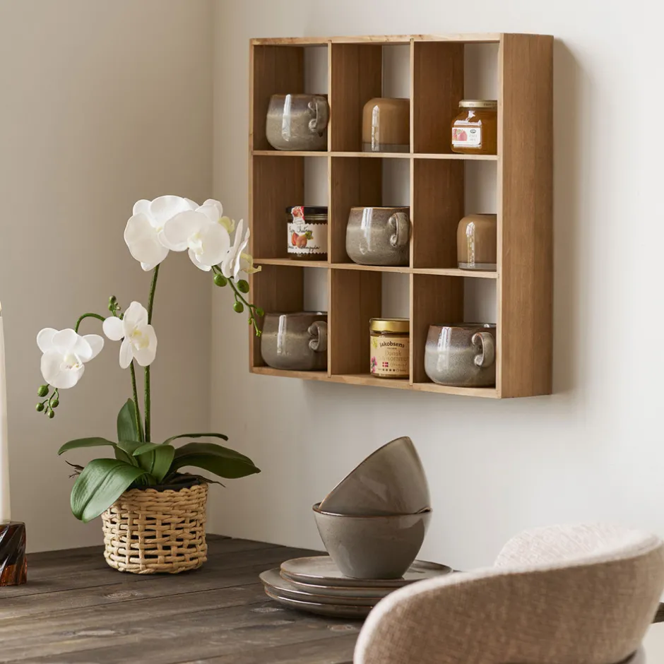 New House Nordic MOSS Étagère murale carrée en bois 46x46cm
