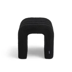 Discount Drawer MUI Lot de 2 tabourets rembourrés en tissu bouclette