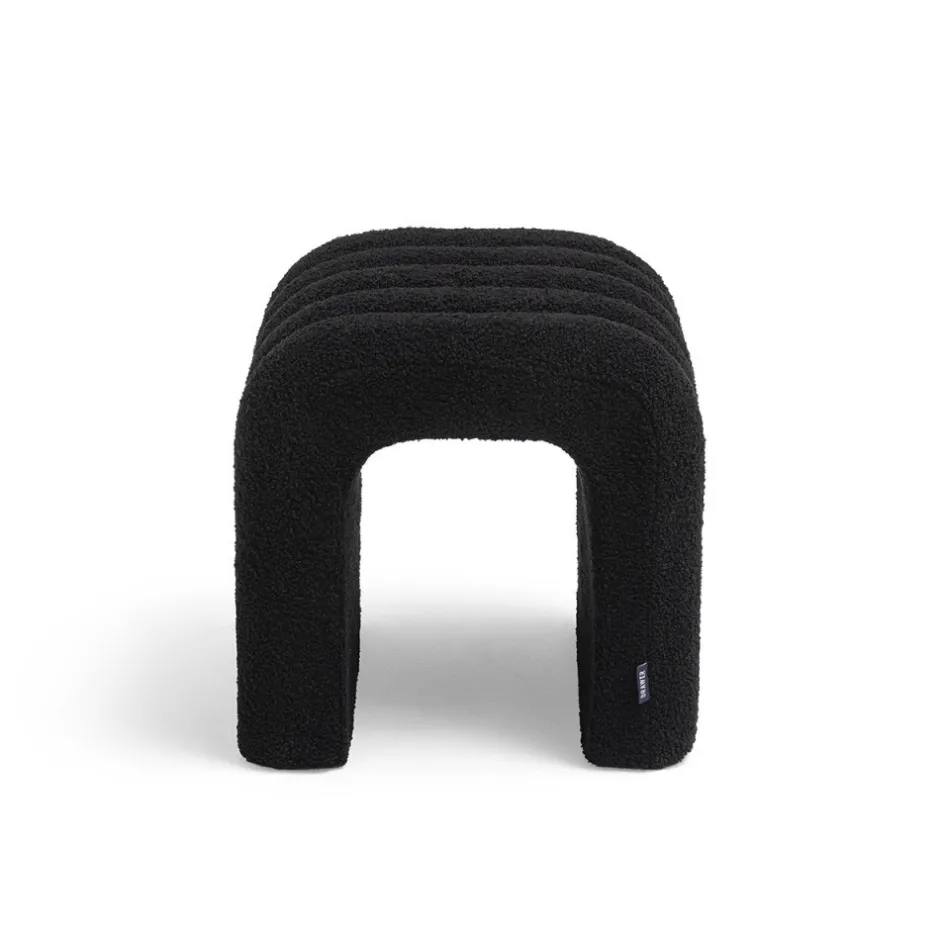 Discount Drawer MUI Lot de 2 tabourets rembourrés en tissu bouclette