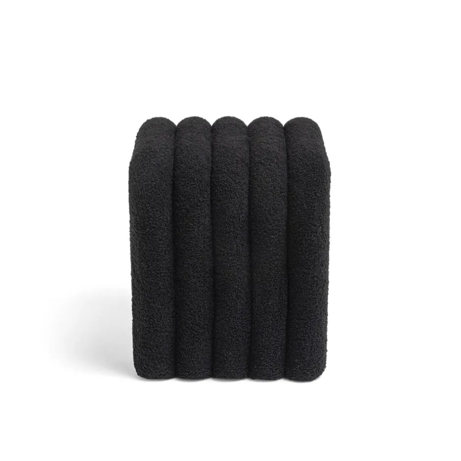 Discount Drawer MUI Lot de 2 tabourets rembourrés en tissu bouclette