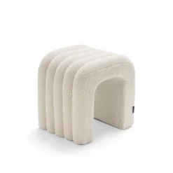 New Drawer MUI Tabouret rembourré en tissu bouclette