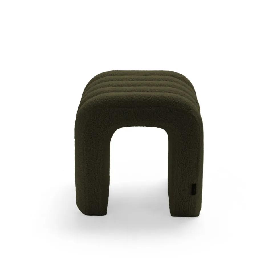 New Drawer MUI Tabouret rembourré en tissu bouclette