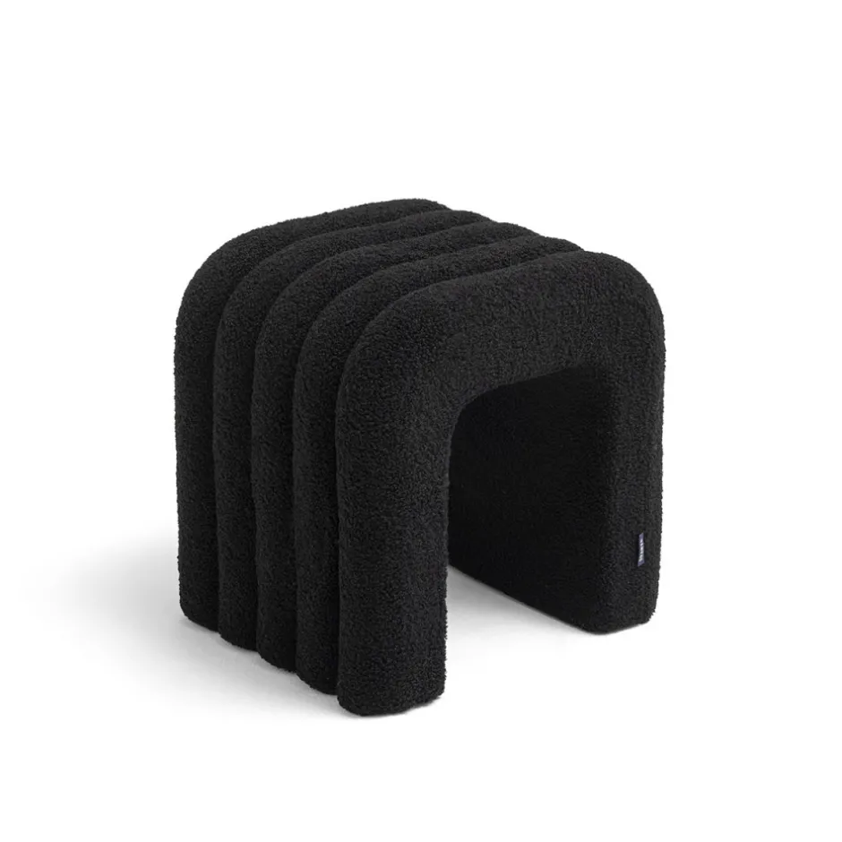 New Drawer MUI Tabouret rembourré en tissu bouclette