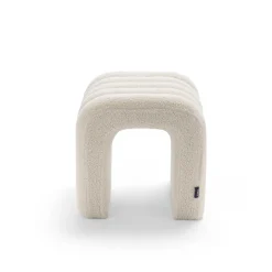 New Drawer MUI Tabouret rembourré en tissu bouclette