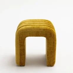 Sale Drawer MUI Tabouret rembourré en tissu chenille