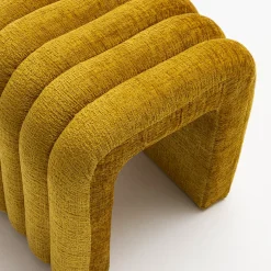 Sale Drawer MUI Tabouret rembourré en tissu chenille