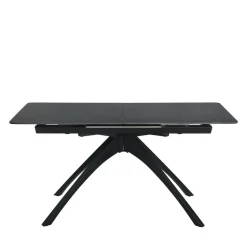 Online No name MYSTARA Table à manger extensible 6 à 8 personnes en céramique et métal 150-200x85cm