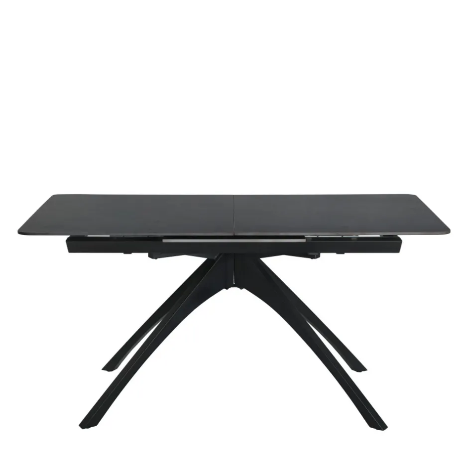 Online No name MYSTARA Table à manger extensible 6 à 8 personnes en céramique et métal 150-200x85cm