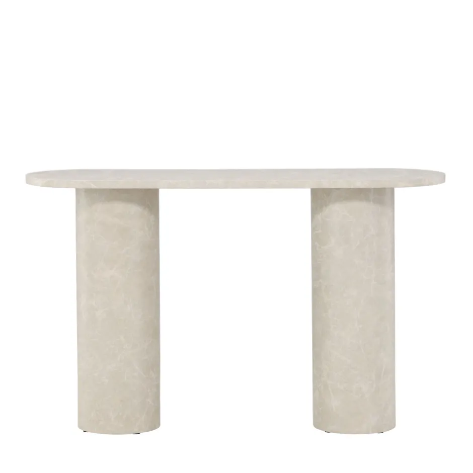 Clearance Venture Home NARVIK Console ovale effet marbre L130cm