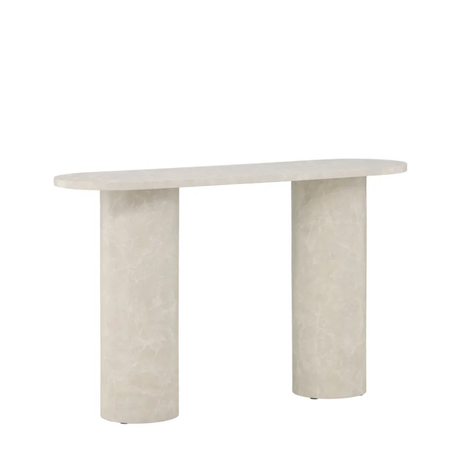 Clearance Venture Home NARVIK Console ovale effet marbre L130cm