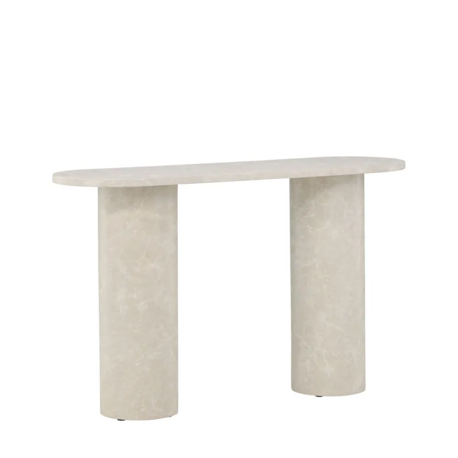 Clearance Venture Home NARVIK Console ovale effet marbre L130cm