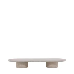 New Venture Home NARVIK Table basse ovale effet marbre 190x60cm